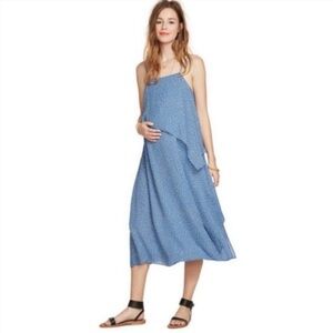 Hatch Maternity Savina midi dress blue size 1 - perfect for baby shower
